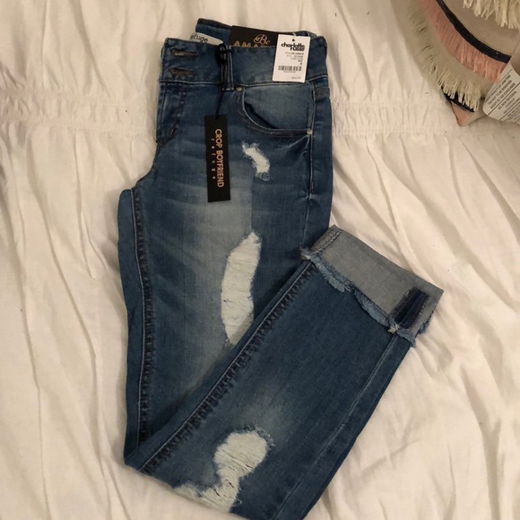 Charlotte Russe Denim - Boyfriend cropped jeans